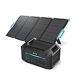 Renogy Tragbare Powerstation, 998Wh Tragbare Solargenerator mit tragbarem EFLEX 220W Solarpanel, LiFePO4-Batterie mit LCD Anzeige, Schnellaufladung, für Outdoor/Camping/Abenteuer/Balkonkraftwerk