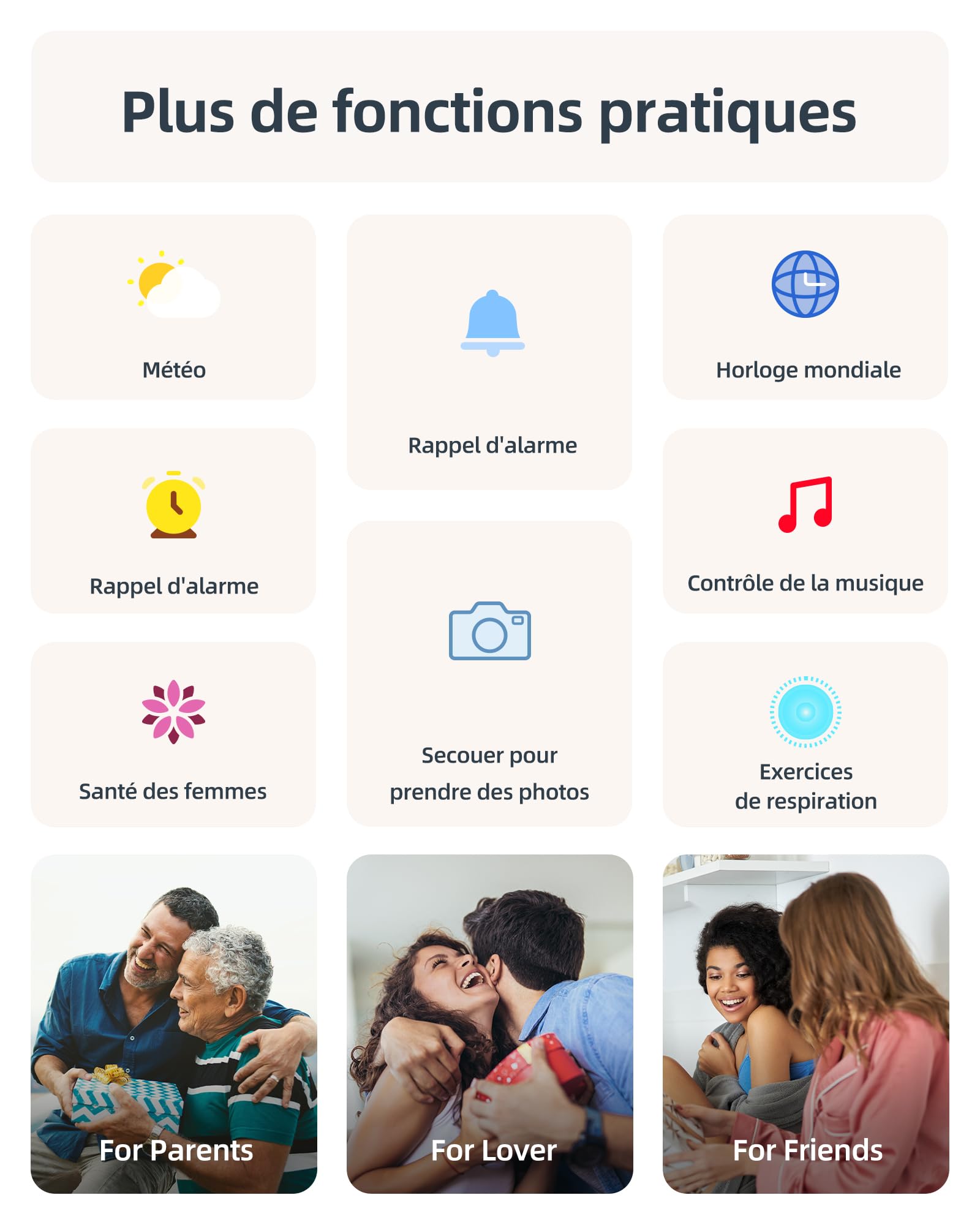 Parsonver Montre Connectée Femme avec Appels Bluetooth, 5ATM Étanche pour Natation, Smartwatch avec 100+ Sportifs, Sommeil, Fréquence Cardiaque, Montre Connecté pour Android & iPhone (Or Rose, 44 mm)