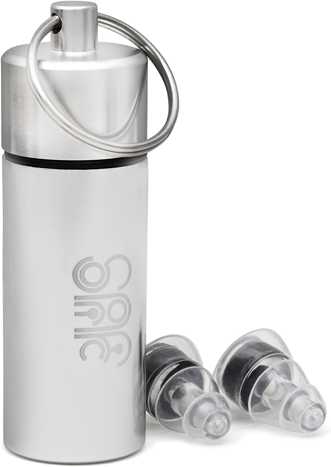 High Fidelity Ear Plugs by SONORIFIC (Silicone Gel) Clear x 2 + Carry Case | 19dB Sound reducing Ear Plugs for Sleeping or Musicians