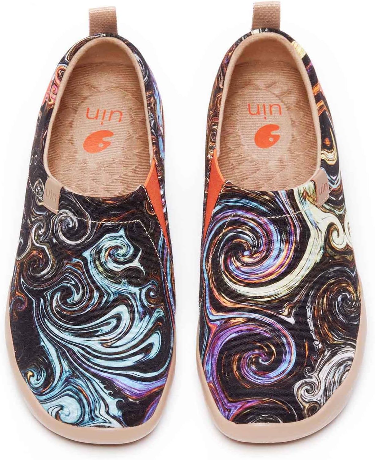 Women's Art Painted Travel Shoes Slip On Casual Knit Loafers Lightweight Comfort Fashion Sneaker Toledo ⅠBirds and Flowers