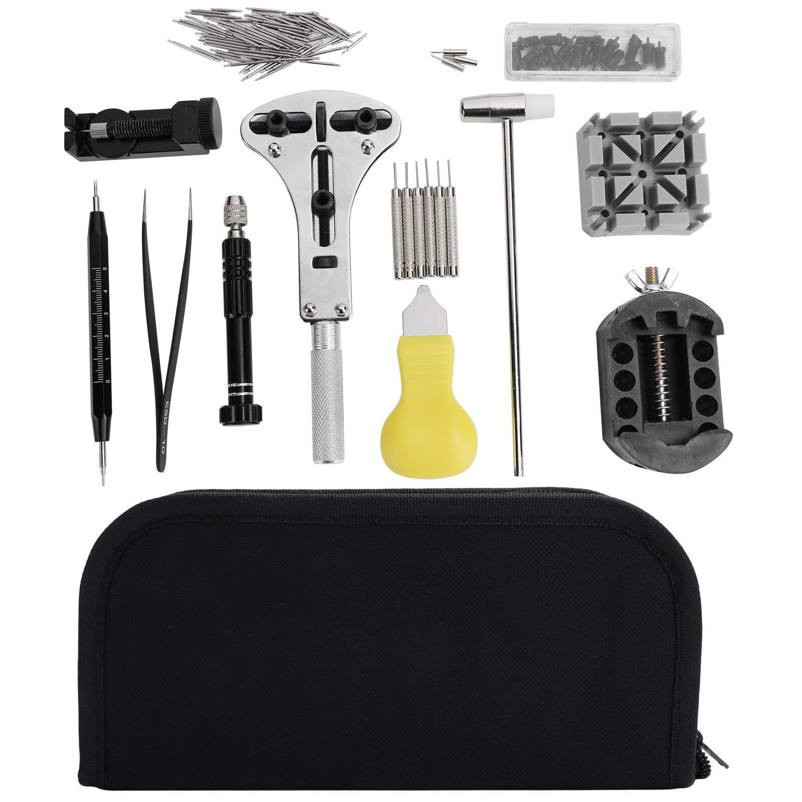 Kit de reparación de Relojes, Kit de Herramientas para eslabones de Correa de Reloj, Extractor de Caja Trasera, Cambio de batería, Juego de reparación de Relojes, Kit de Herramientas de reparación de