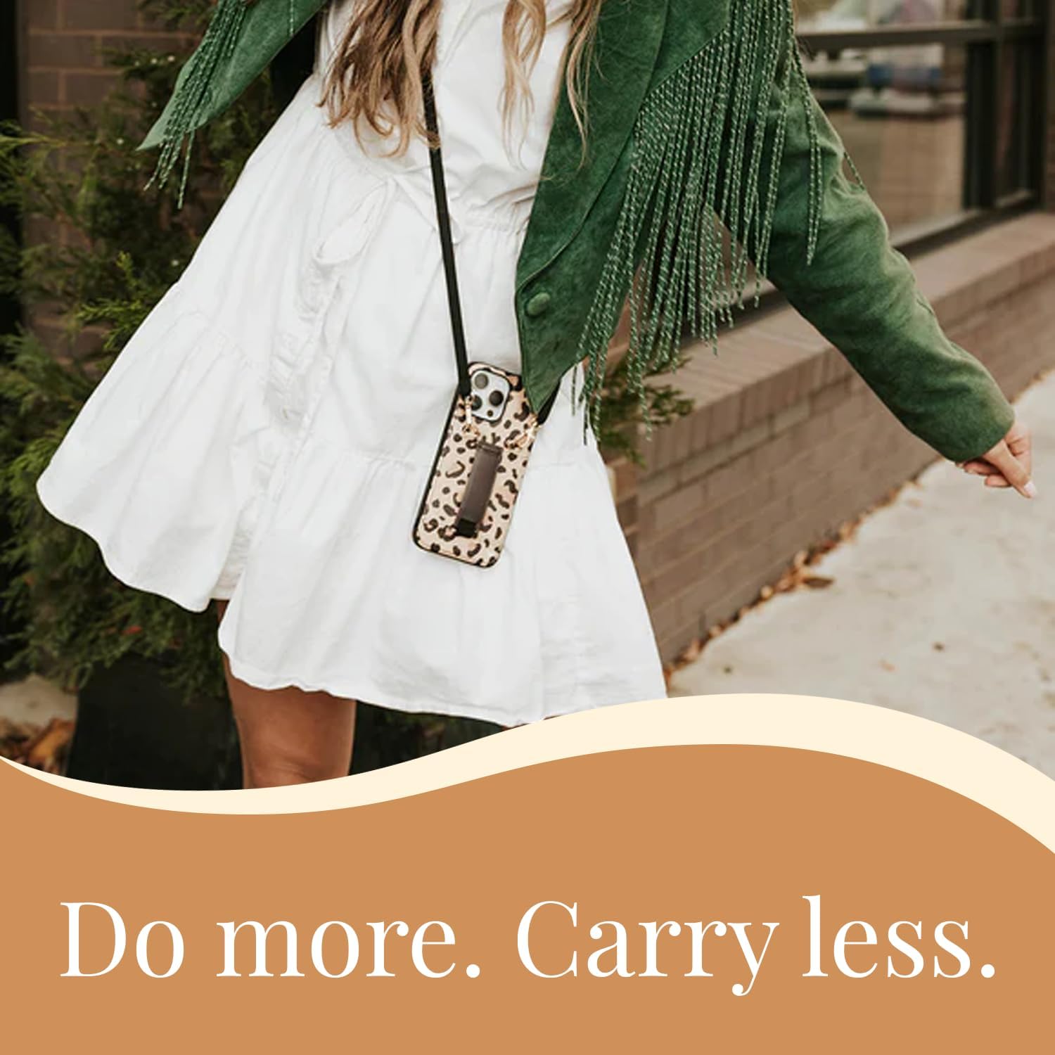 Walli Cases for iPhone 14 Pro Case Wallet, Bandolier Crossbody Phone Case Purse Card Holder, Holds up to 2 Cards - Cute, Trendy Phone Cover fits iPhone 14 Pro, with Kickstand & Finger Strap - Image 5