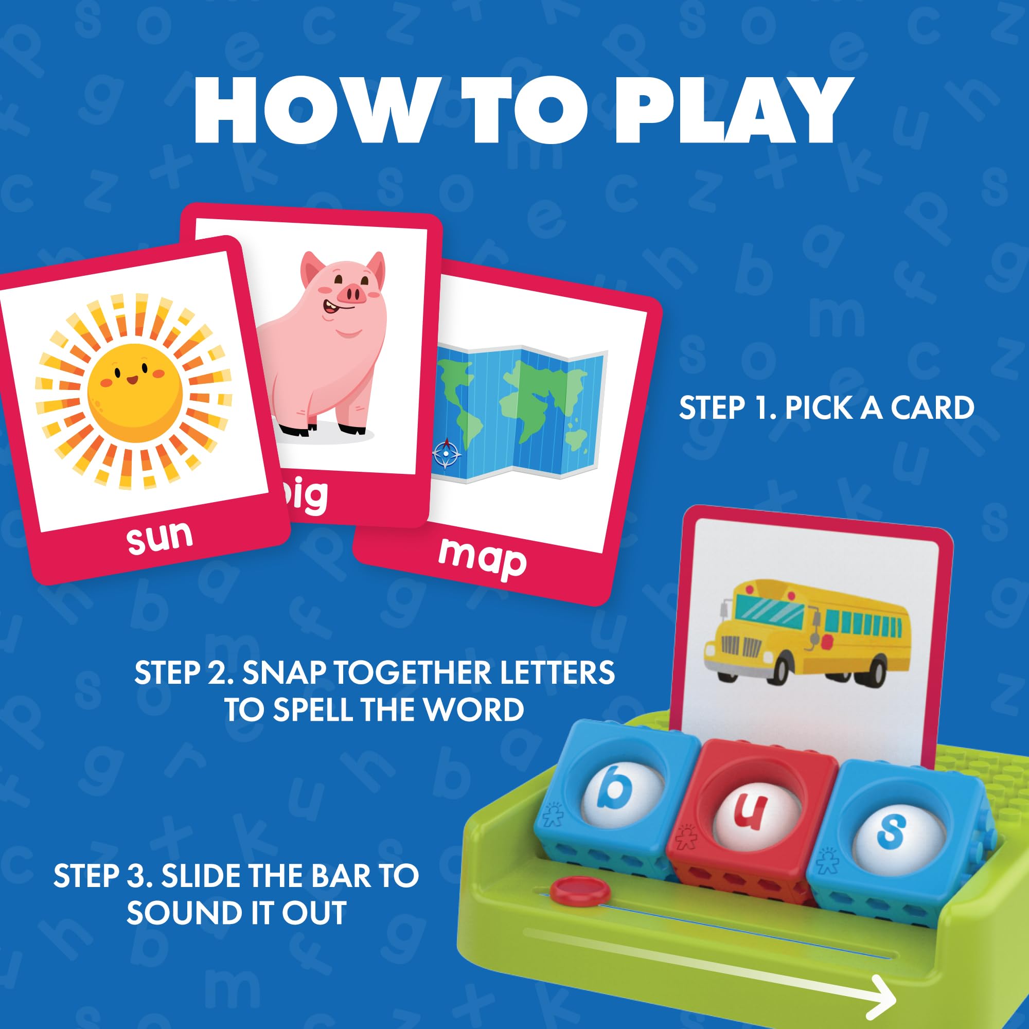 Learning Resources Lowercase Alphabet BubbleBrix, ABC learning for Toddlers Preschool Spelling Toy, Phonics Flash Cards - Image 3
