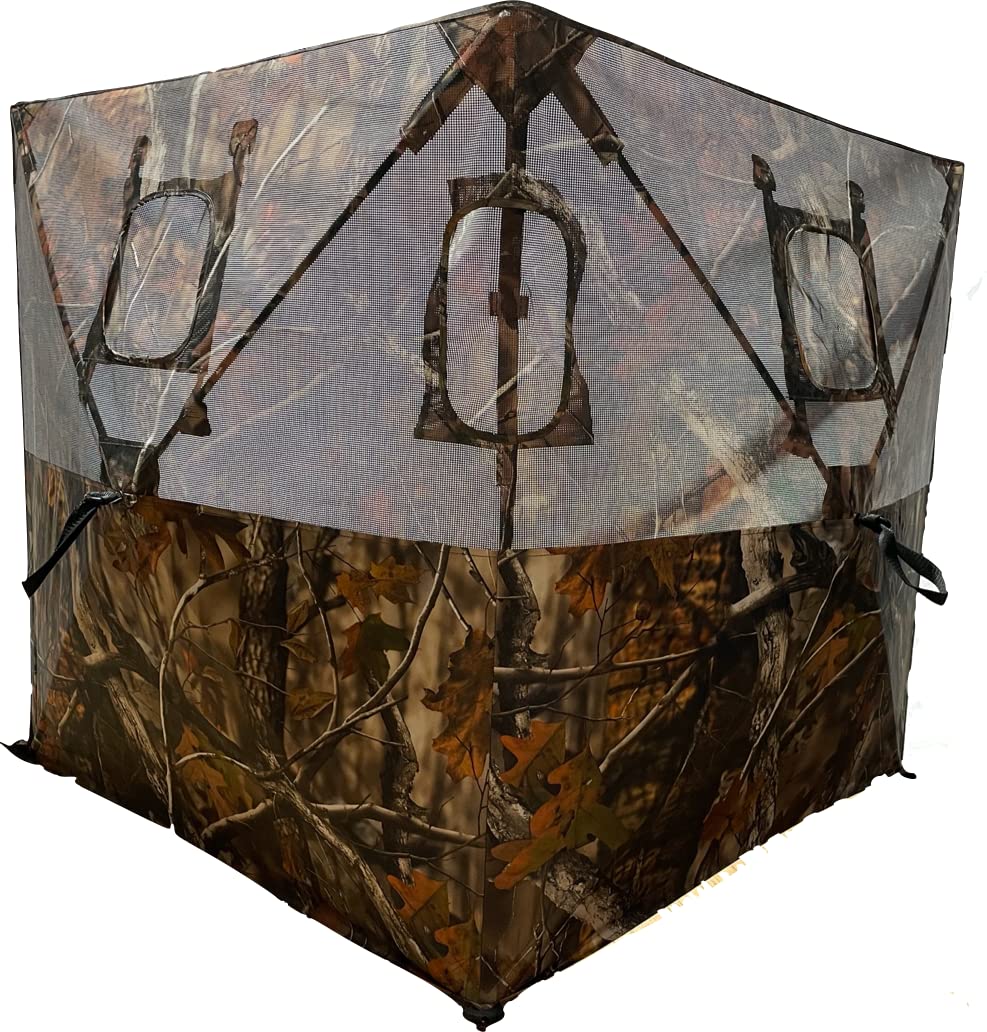 V VENATIC OUTDOORS LIVE FOR THE HUNT Cloak Lite, Portable Quick Setup Lightweight Camouflage Pop Up 2-Sided Ground Hunting Blind
