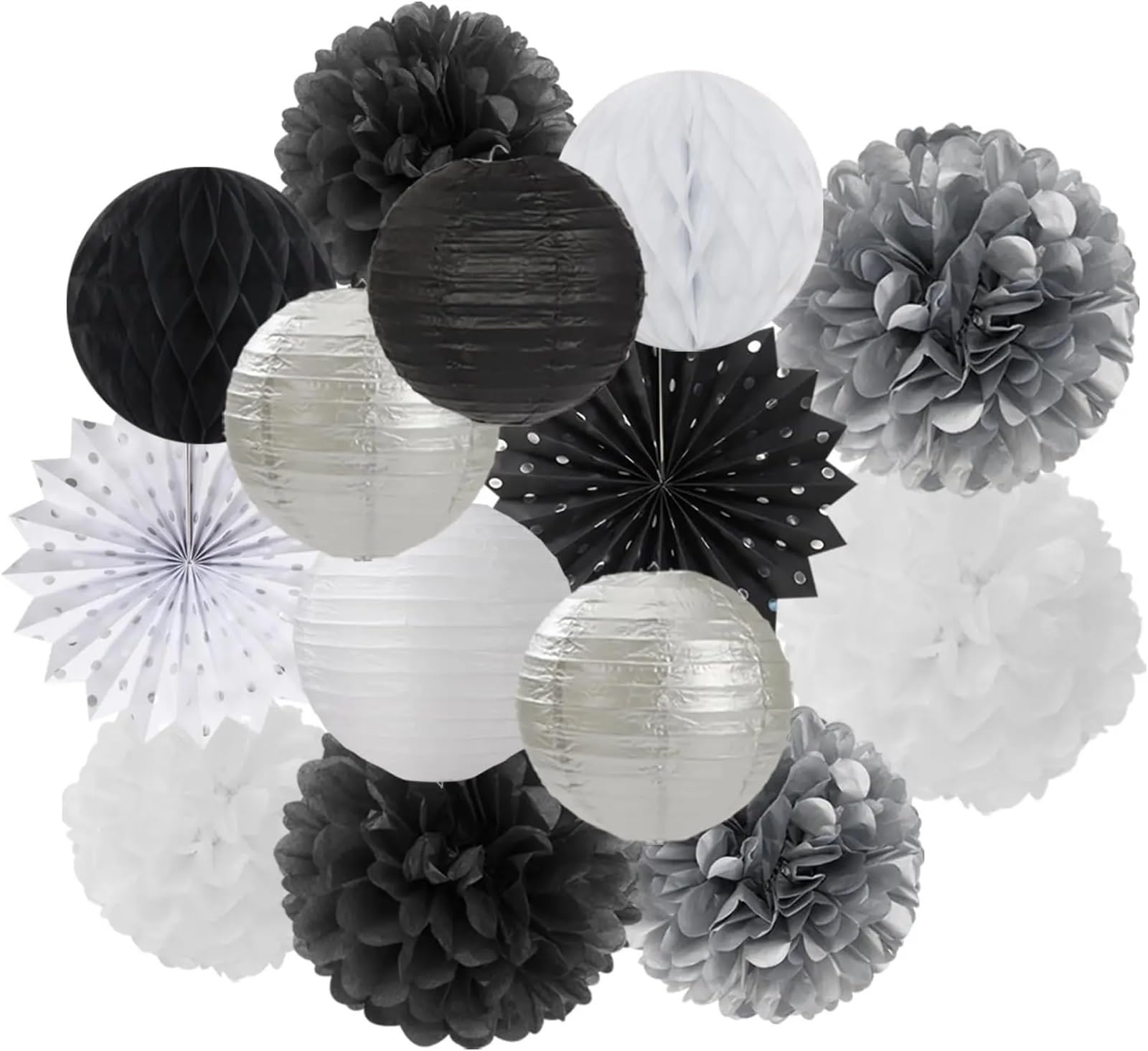 Paper Pompom Lantern Tissue Pom Poms Honeycomb