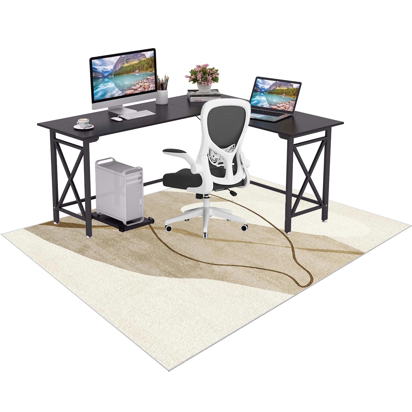 Office Chair Mats For Carpeted Heavy Duty Gaming Floor Mat Large Hardwood Floor Non Slip Rubber Backed Computuer Rolling Chair Washable For Home Office Carpet Protectors Chair Mats 80 x 100 cm
