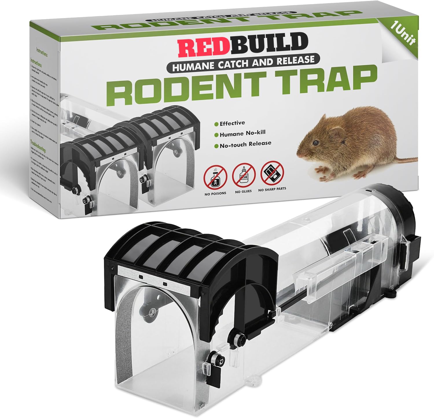 ProRock™ Smart Rat Trap Cage for Home | Garden | Lawn || Large Humane Mouse Trap Cage | Reusable Enlarged Automatic Rat Catcher and Rodent Trap for Mice, Rodents (B0CTHP6STH) Amazon Price History, Amazon Price Tracker