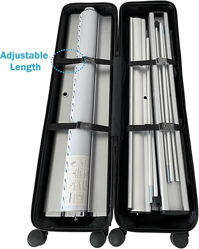 Miniatura 3 de Tamaño interior: 39 pulgadas de largo x 10 pulgadas de ancho x 8 pulgadas de alto, con ruedas y asas para soportes retráctiles (solo estuche de