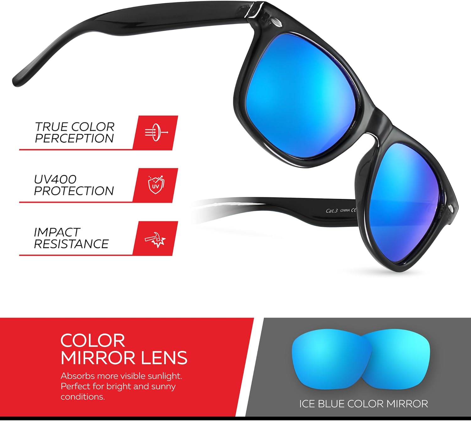 Retro Rewind Translucent Frame Colorful Neon 80s Mirrored Sunglasses for Men Women - Image 3