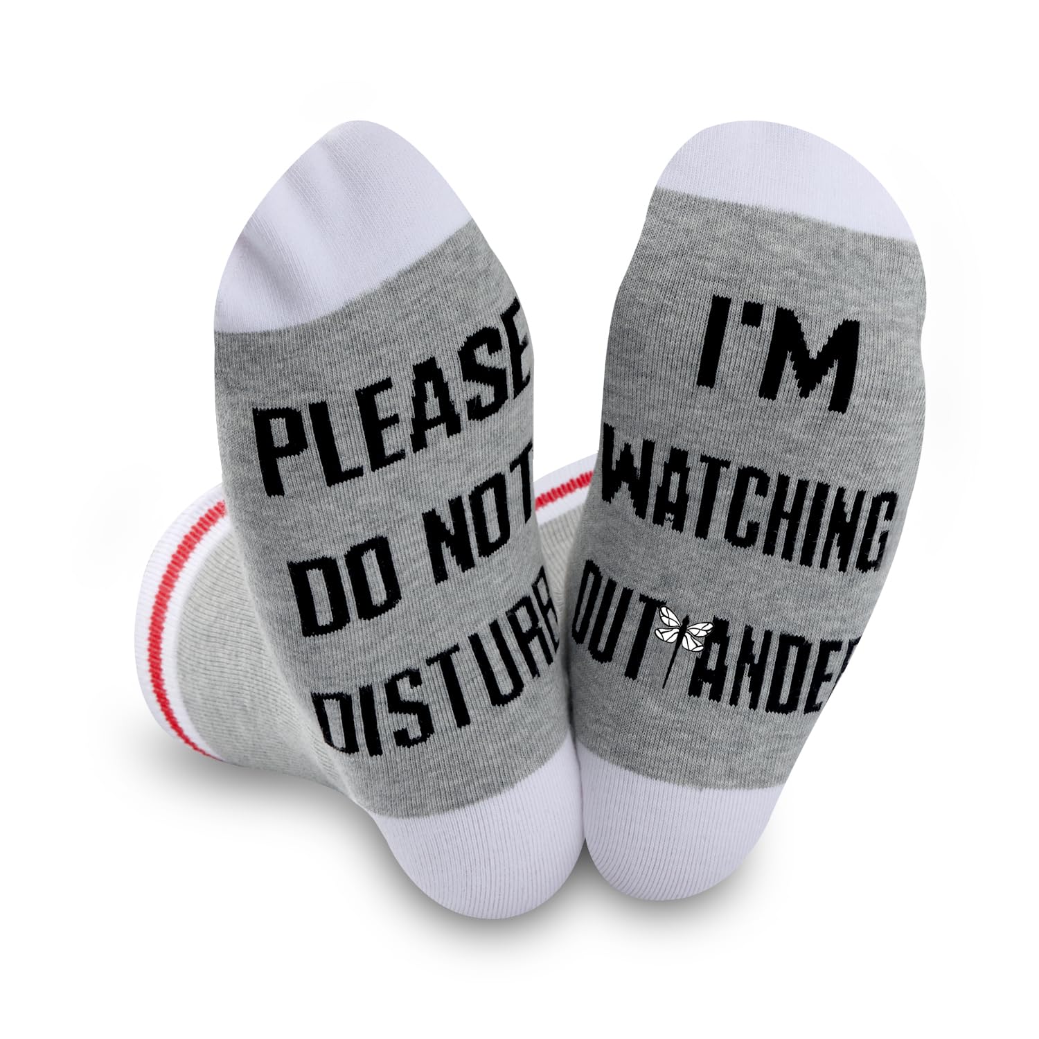 GJTIM 2PAIRS TV Show Inspired Socks Bookish Gift TV Show Merchandise Scotland Gift for Fans（Watching Out）