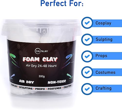 Miniatura 2 de Moldable Cosplay Foam Clay White  High Density and Hiqh Quality for Intricate Designs  Air Dries to Perfection for Cutting with a Knife or Rotary