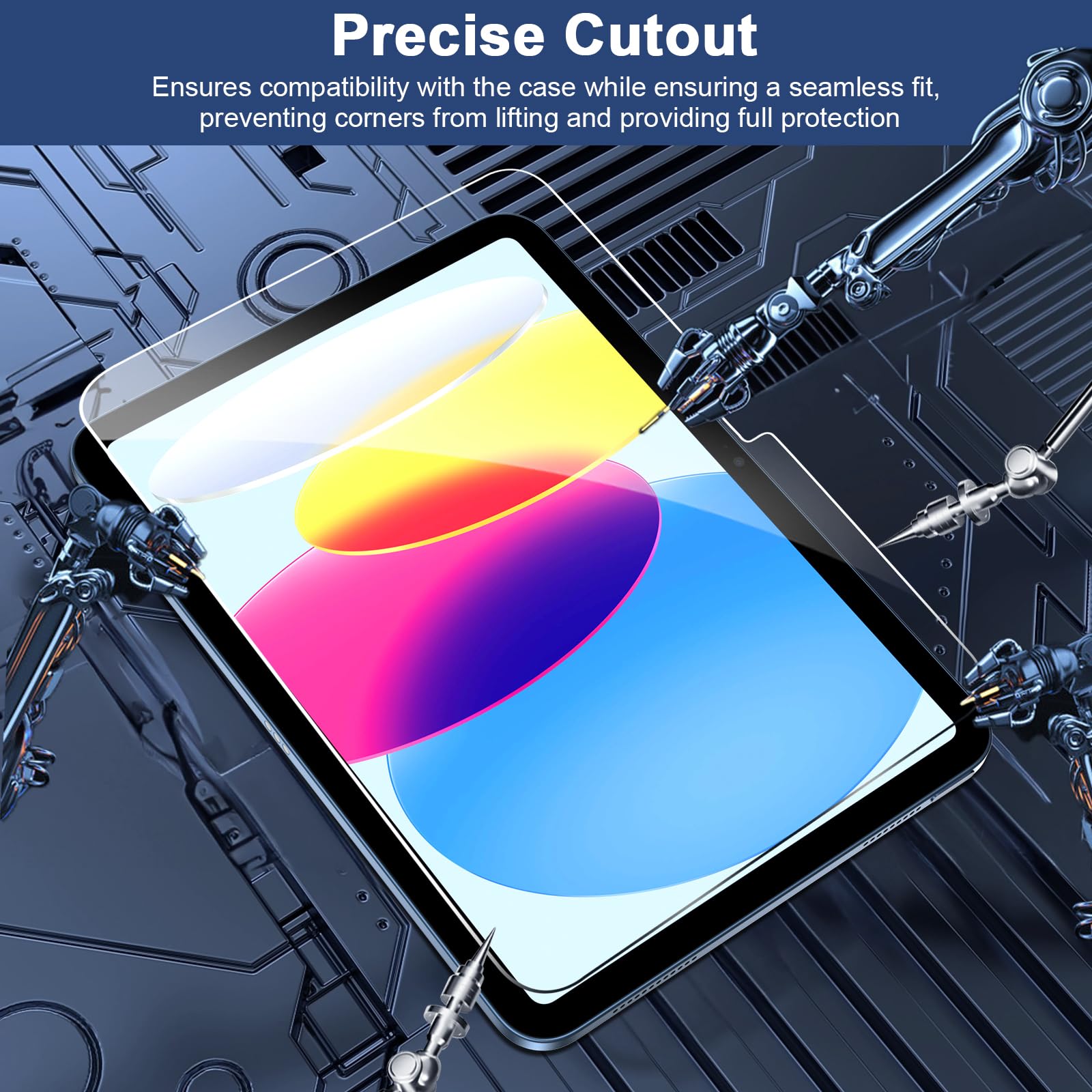 SIBEITU Confezione da 2 pellicole protettive compatibili con iPad10a generazione da 10,9 pollici (modello A2696 / A2757 / A2777), pellicola in vetro temperato per iPad 10a generazione 2022 rilasciato.