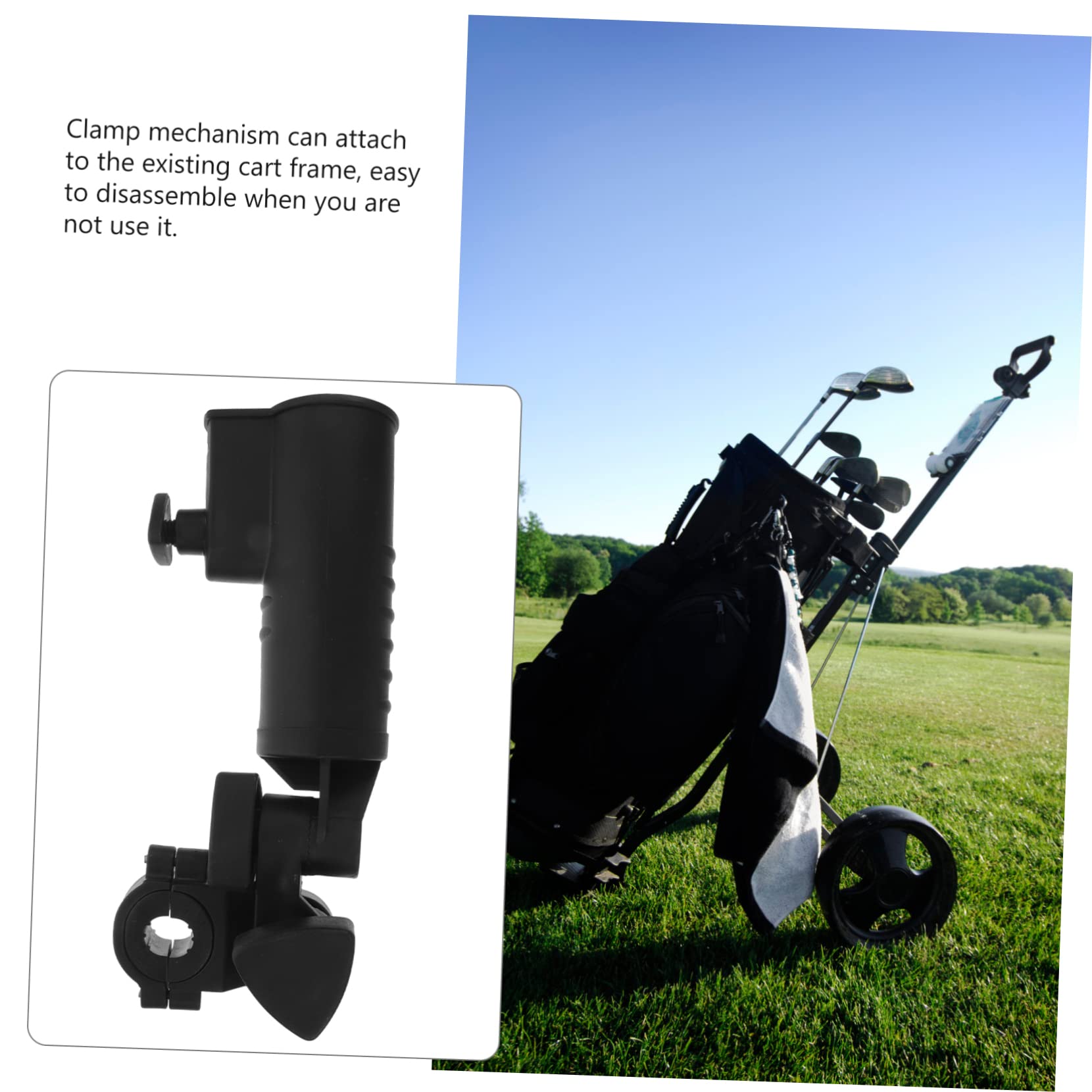 Golf-Trolley Regenschirmhalter Für Runde Griffe Verstellbarer Schirmclip Für Kinderwagen Rollstühle Und Campingstühle Schützt Vor Sonne Und Regen Langlebige Und Praktische
