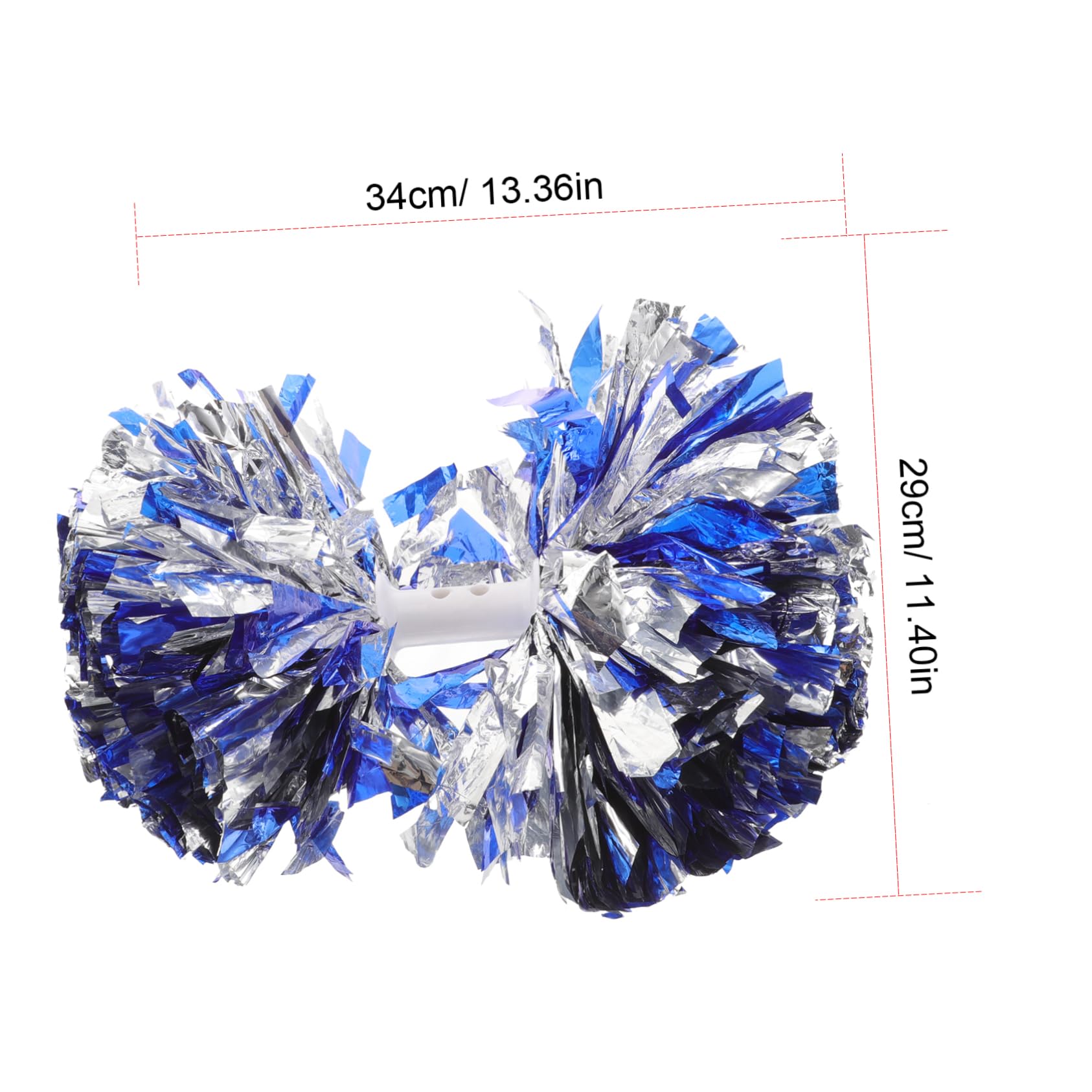 BESPORTBLE 2Pcs Metallic Cheerleading Pompoms Eye Catching Gymnastics Cheer Props for Sports Events Dance Performances Team Spirit Activities