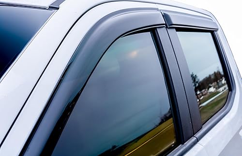 Miniatura 2 de Black Horse Off Road BHOR - Protectores de lluvia y deflectores de viento compatibles con Nissan Titan XD Crew Cab 2016-2023 | Nissan Titan Crew Cab