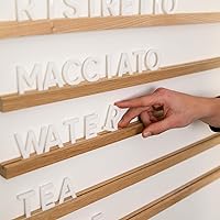 Vista 12 de Inko Horeca - Wooden Wall Menu Board - Set of 10 Regular Rails - Changeable Board - Letter Shelf Menu - Letter Display Wall Ledge Shelf - 400 pcs