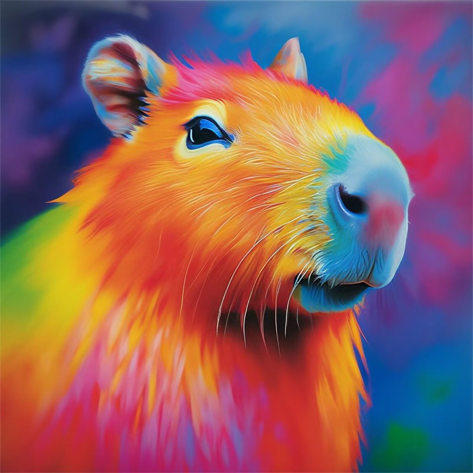 Jinmer Light Colorful Capybara Diamond Painting Kits,Diy 5D Diamond Art Painting Kit Full Square Drill,12X12 In Gem Art Embroidery Cross Stitch Painting By Numbers For Adults Kids Living Room Bedroom Wall Decor