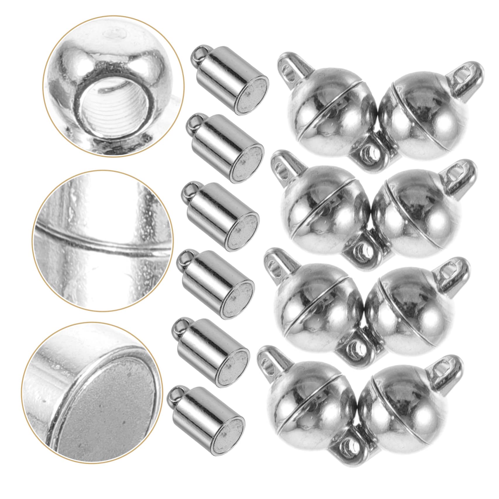 SEWACC 80stücke Magnetverschlüsse Für Schmuck Handgemachte Halsketten Und Armbandverbindungen Langlebig Und Einfach Zu Verwenden Für -schmuckherstellung