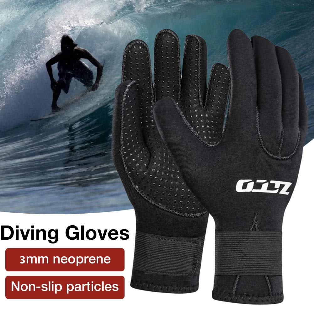 WYYHAA 3MM Neoprene Diving Gloves Anti-Slip Warm Scuba Gloves Wetsuit Gloves with Adjustable Strap for Scuba-Diving Surfing Kayaking,XXL - Image 2