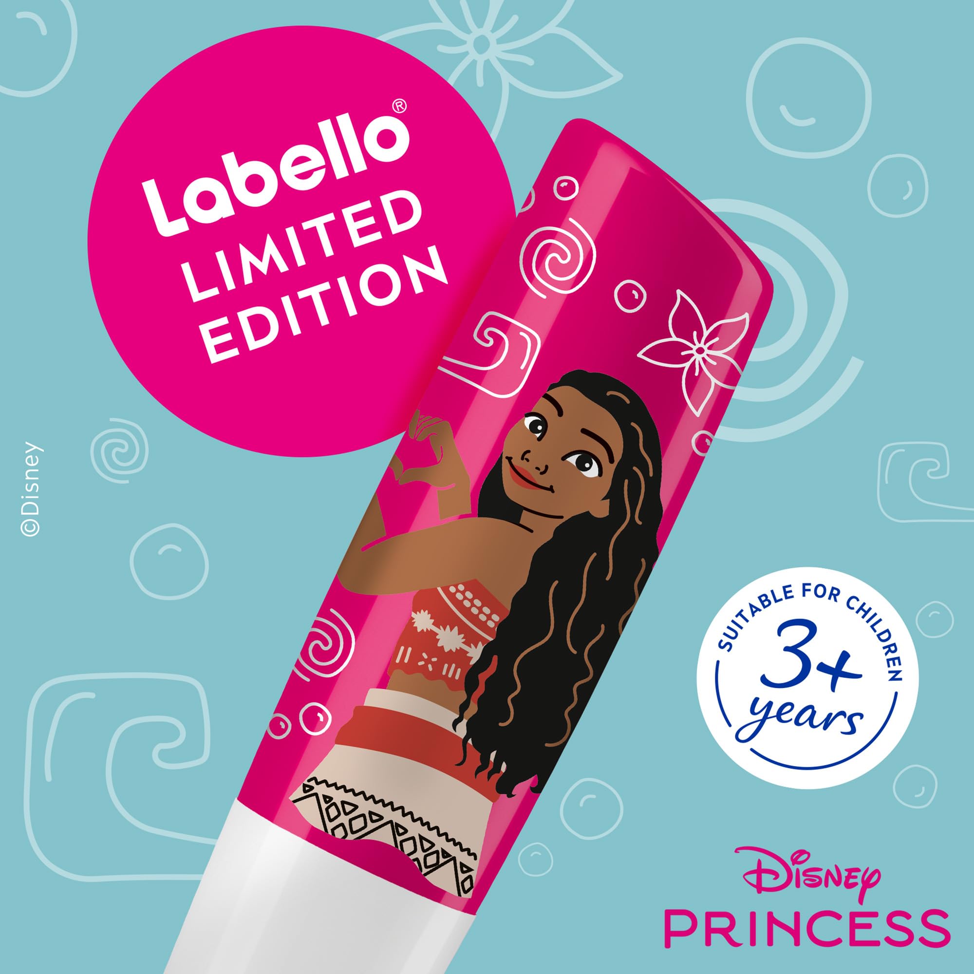 Labello Disney Princess Watermelon Sorbet Caring Lip Balm 4.8g – Refreshing Fruity Moisturising Lip Care & Smooth Hydration for Soft Lips, Kids & Teens, Collectible Disney Princess Edition