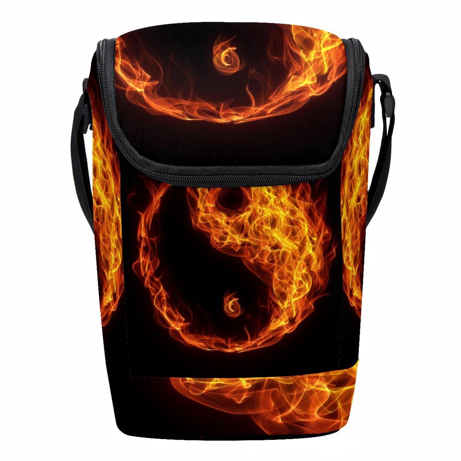 Bolsa de almuerzo de Tai Chi negro unisex para oficina y campo