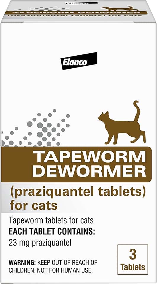 Elanco 絛蟲驅蟲劑（吡喹酮片），適用於 6 週及以上貓和小貓，3 片
