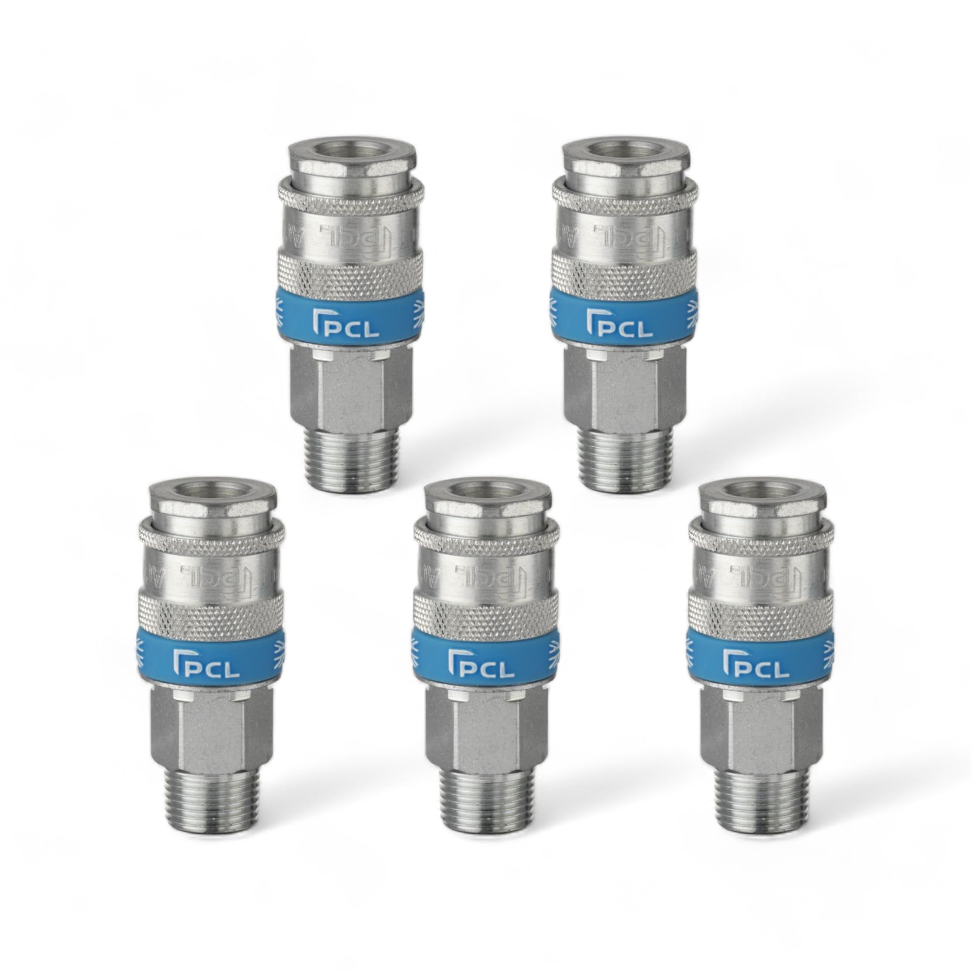 x5 Genuine PCL Air Line XF Euro Range Male Coupling 3/8 BSP Fitting Connector