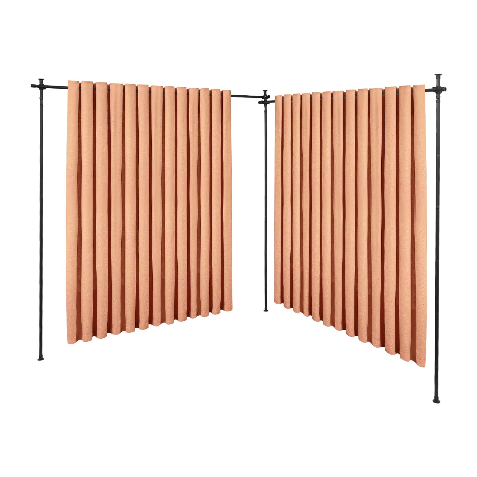 Barre de Séparation Pièce sans Perçage – Tringle Rideau Télescopique Réglable en Hauteur 1,5 m à 3,5 m, Support Mural Autoportant pour Cloison Amovible, idéal Locataires