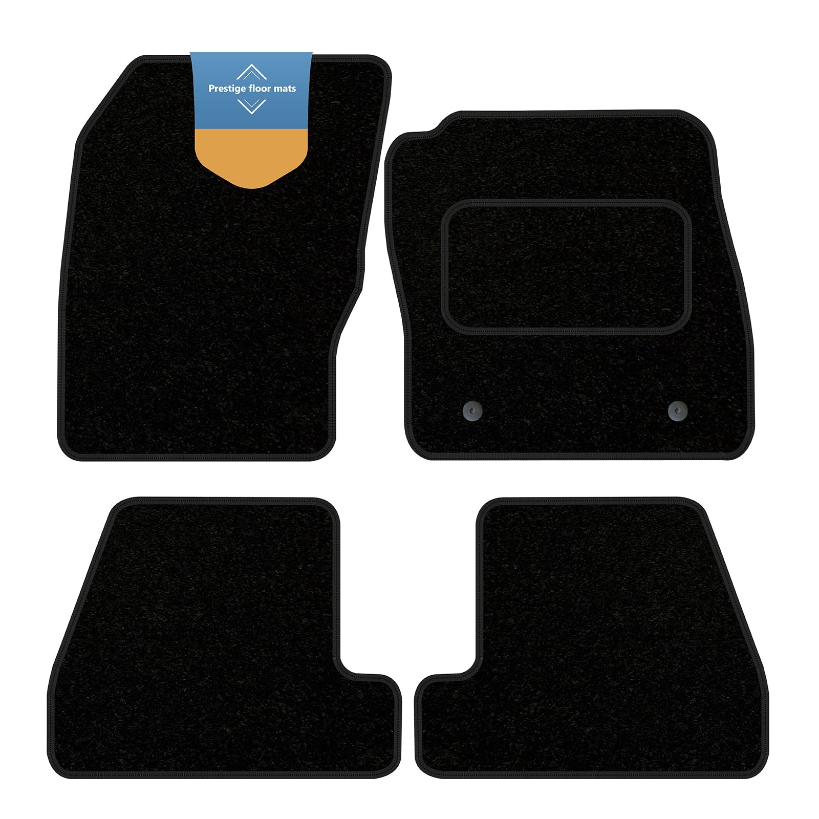 Prestige Mats, Fully Tailored Car Floor Mat Fits Ford FOCUS MK3 2011-2015, CARPET, Anti Slip Mat-Non Slip Car Floor Mat with Black Edging