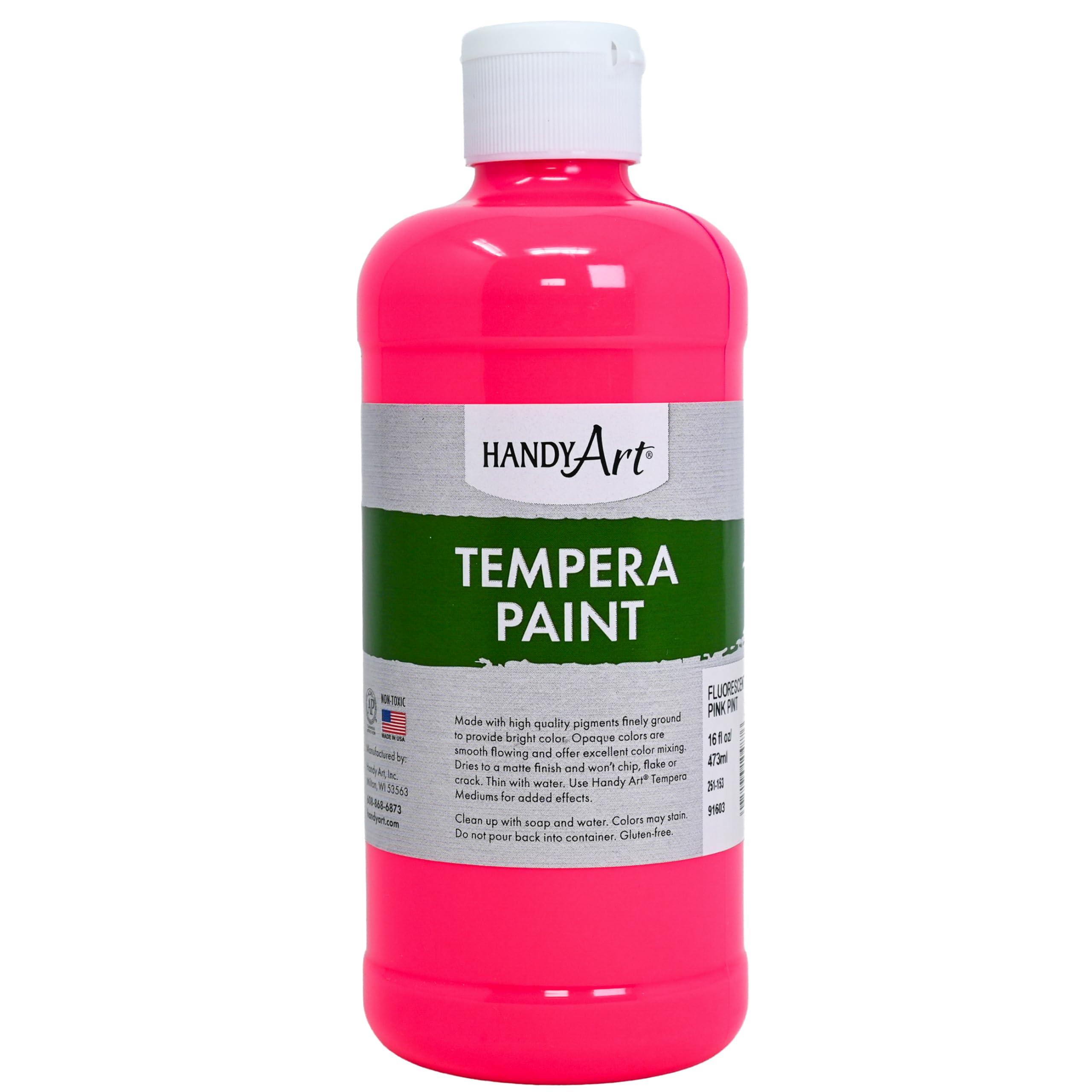 Handy Art Premium Tempera Paint, Blue, 16 oz Pint Bottle — view 20