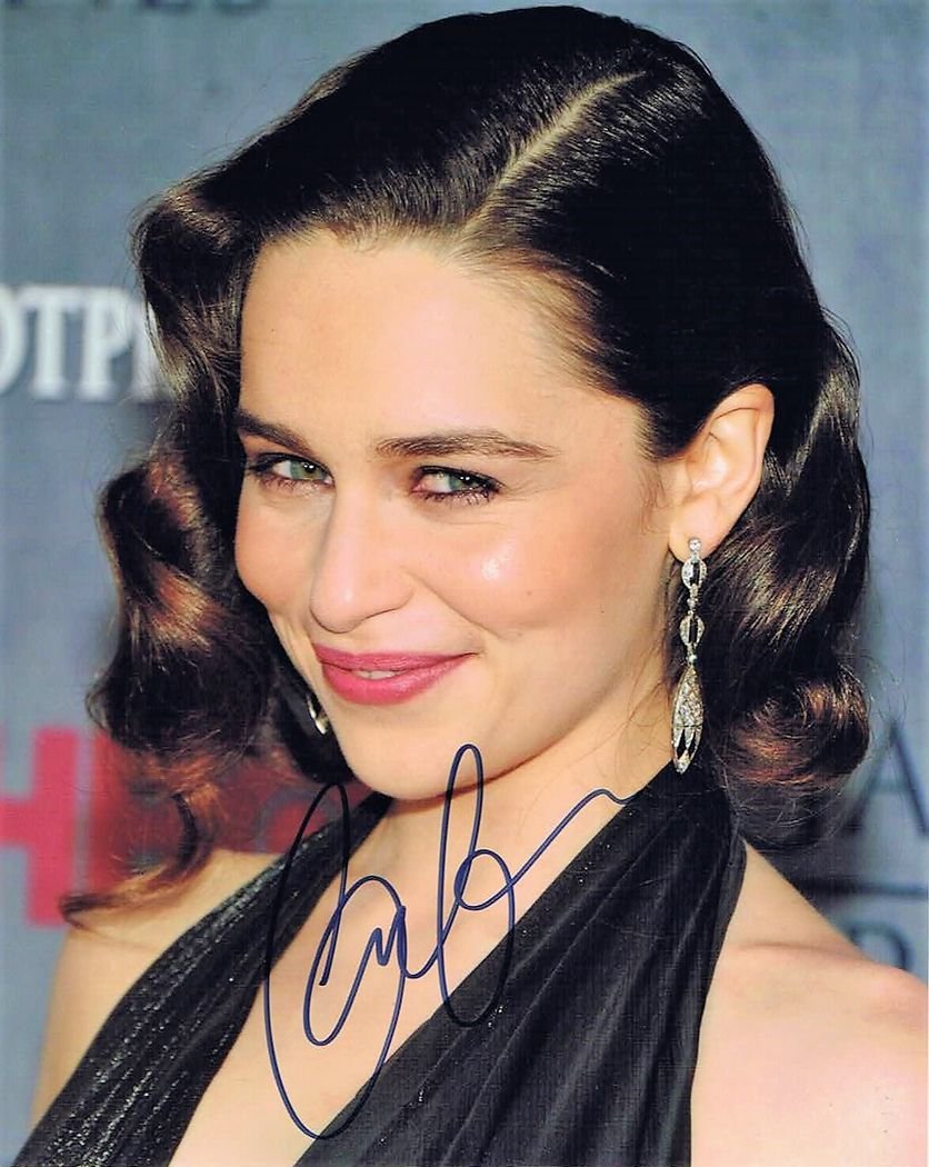Amazon.co.jp: ◇直筆サイン ◇エミリア クラーク ◇Emilia Clarke 
