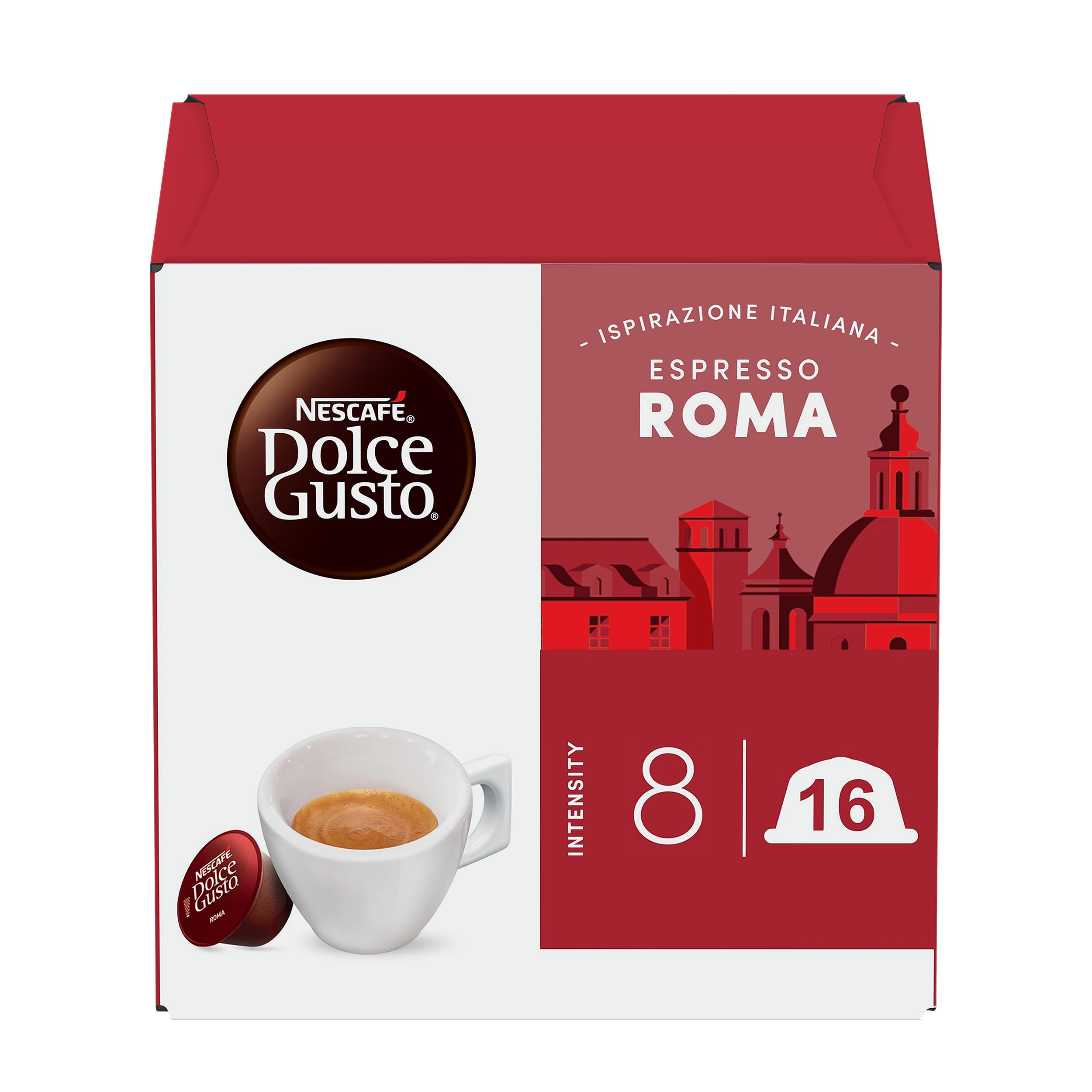 NESCAFÉ DOLCE GUSTO Krups Genio S Plus, Macchina per Caffè Espresso e Altre bevande in capsula, Automatica, Cosmic Grey + Espresso Palermo Caffé 96 capsule