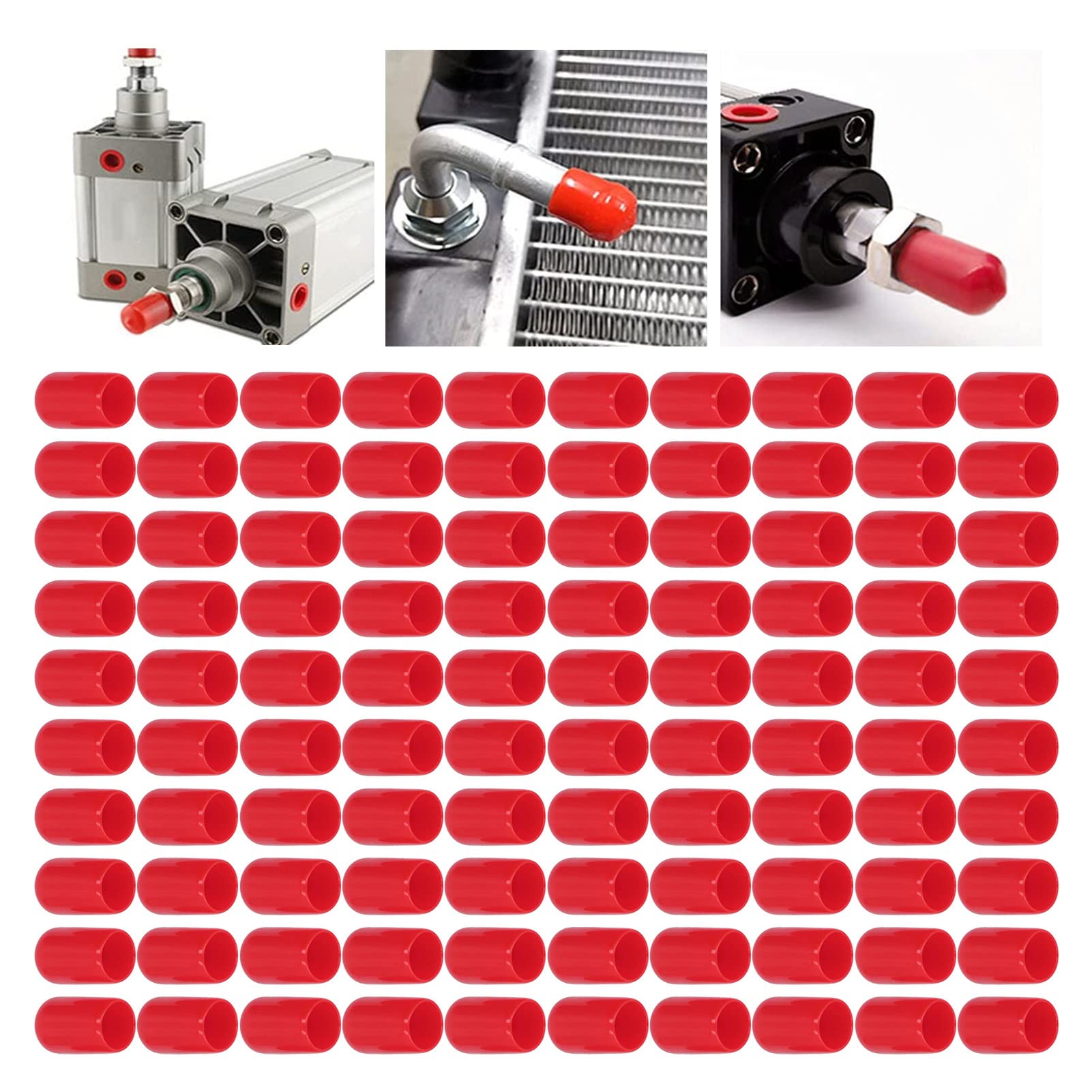 240 Cappucci Terminali In Gomma PVC - 9 Misure, Rosso, Per Protezione Mobili E Tubi - Foto 8