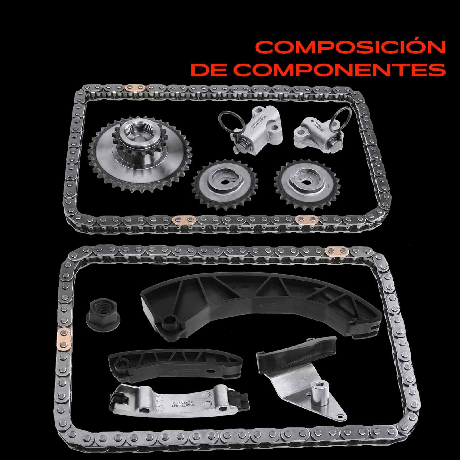 Frankberg Kit de cadena de distribución 243762A000 | Compatible con: i30 GD, Alma AM, Río III UB, Venga YN, iX20 JC, Getz TB, Río II JB, Cerato LD, Picanto SA