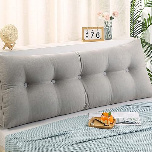 Miniatura 10 de Karnado Almohadas de cuña para dormir después de la cirugía, almohadas de lectura triangulares para sentarse en la cama, cojín de apoyo para sofá