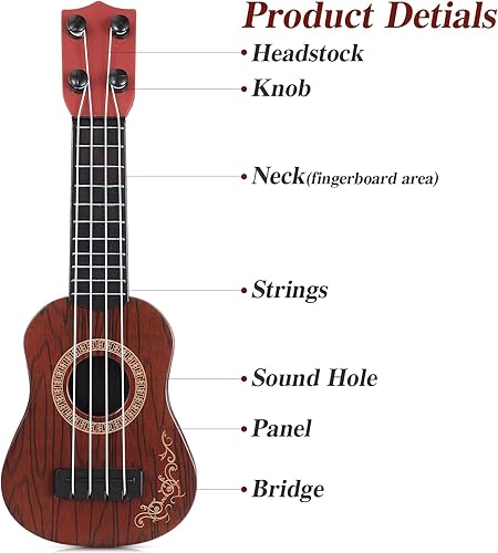 Miniatura 3 de Ukelele para niños, 4 cuerdas, ukelele para niños pequeños, instrumento musical, instrumento de educación temprana, juguetes para principiantes