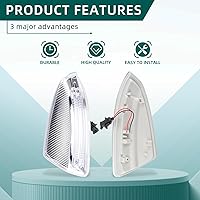 Vista 3 de AUTOKAY Luz LED de Señal de Giro para Espejo Retrovisor, Funda Protectora para Espejo Lateral Para Mercedes W204 C250 C300 C350, 2 Piezas