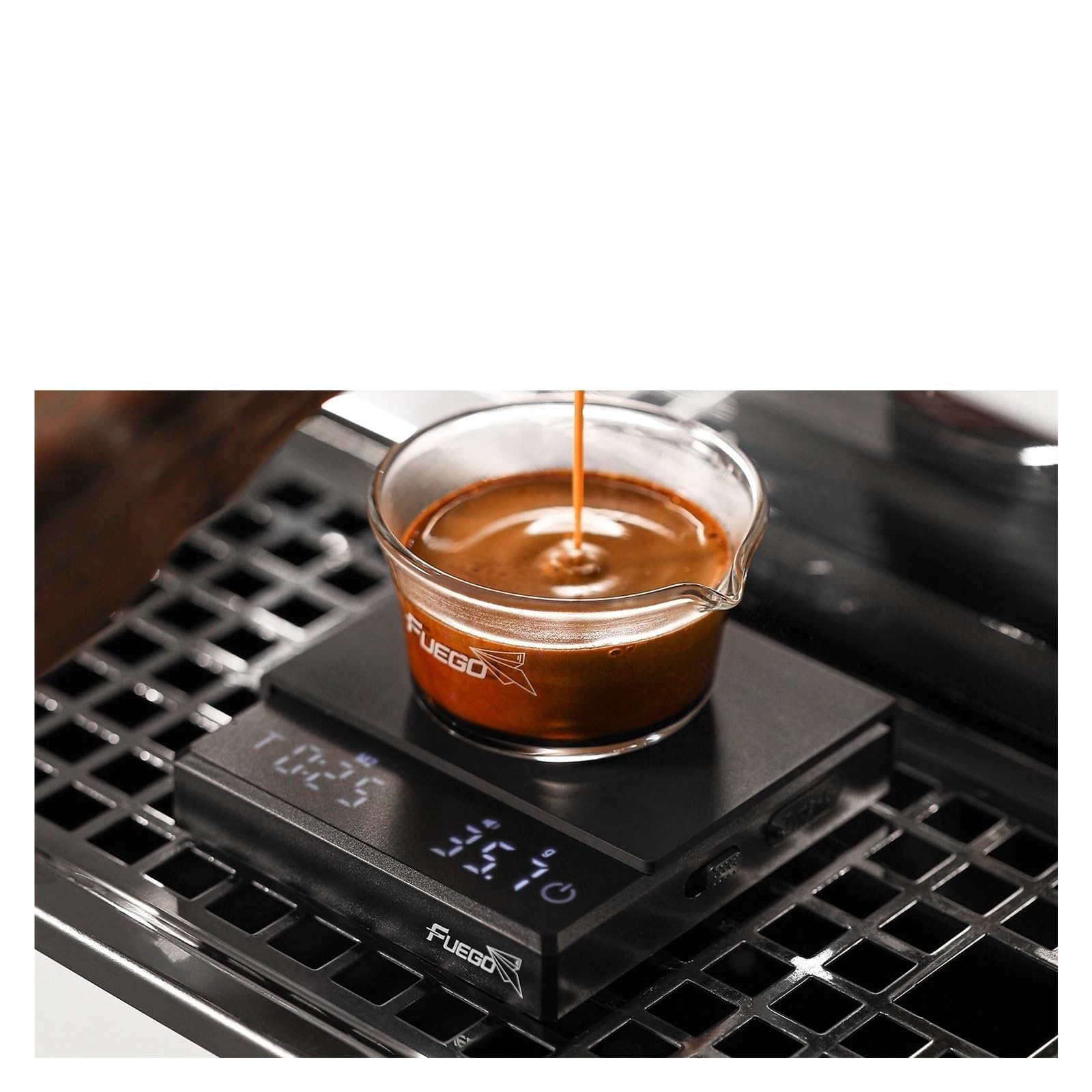 Waga kuchenna, Kitchen Coffee Scale Z Timerem, Ładowalna Waga Cyfrowa 0,1 G, Wysoka Precyzja, 3 Tryby, Przelewowa Do Espresso, Prezent Dla Baristy do pieczenia, kawy, biżuterii(Black)