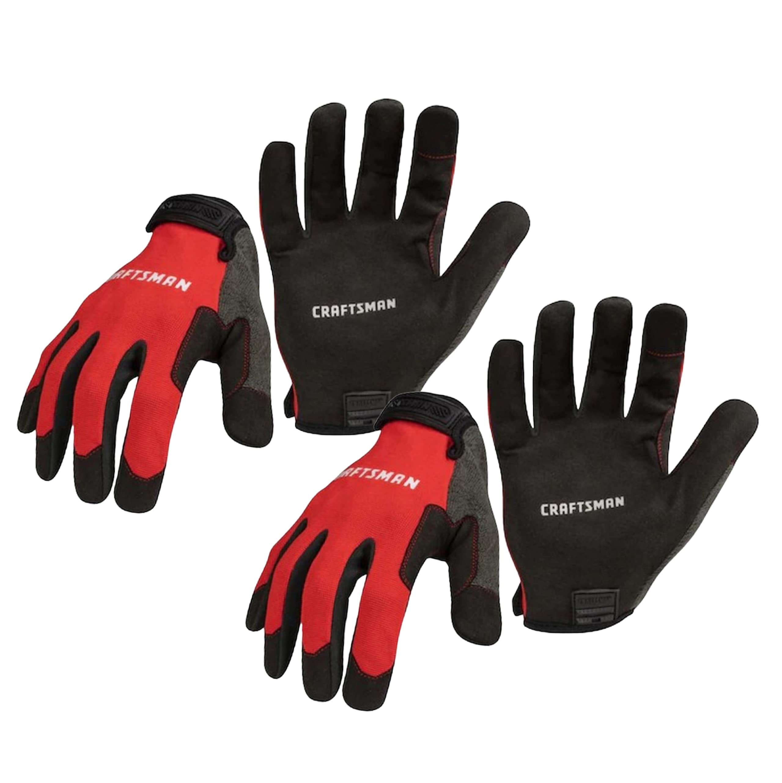 Craftsman Mechanics Work Gloves Touchscreen Compatible Adjustable