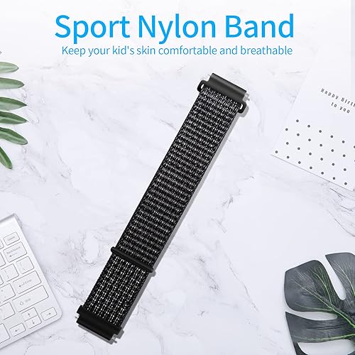 Miniatura 7 de Correa de nailon de repuesto para niños compatible con Xplora X5  XGO 2XGO 3, correas de reloj de velcro diseñadas especialmente para niños y niñas,