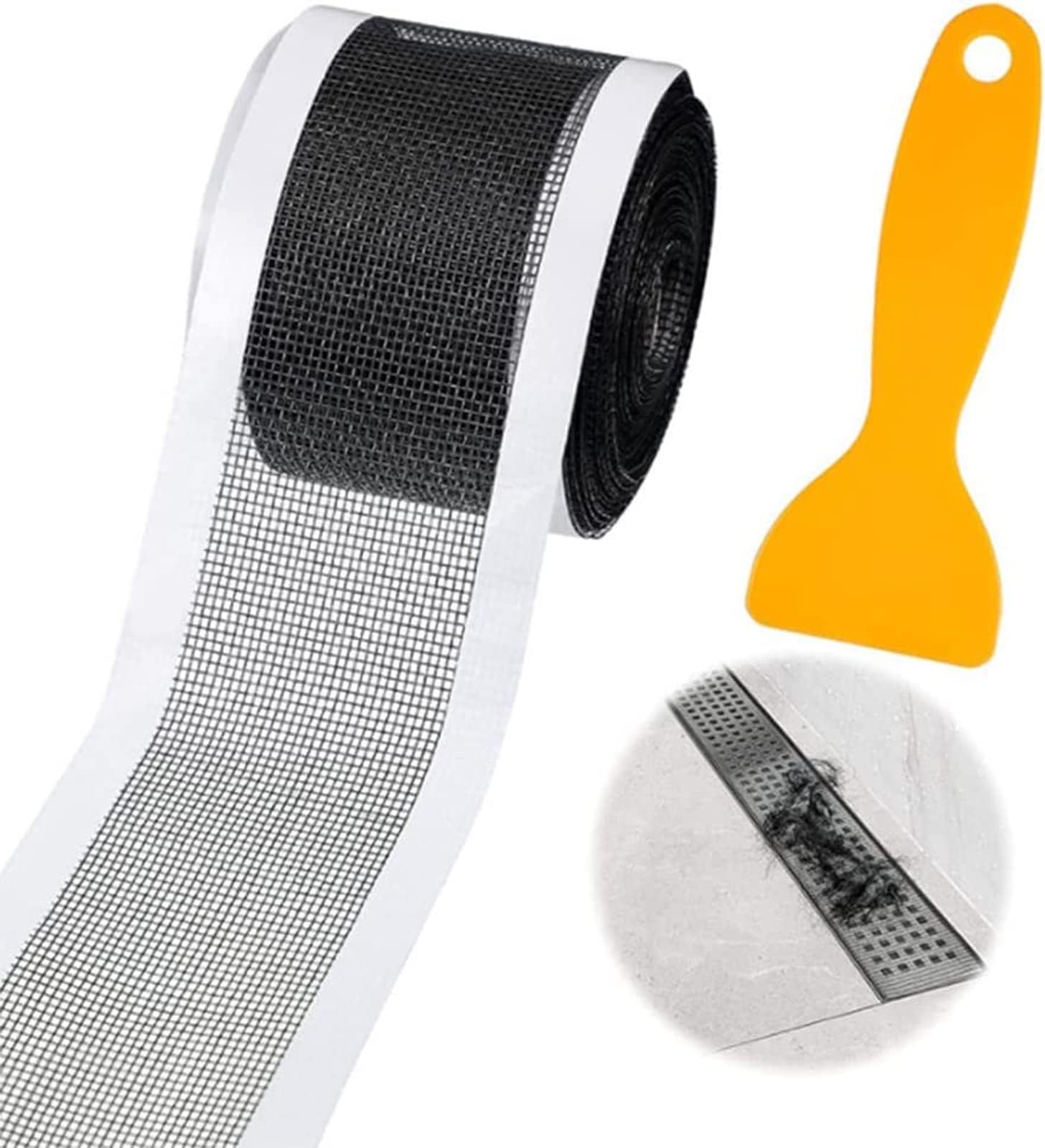 ACHKO Straight Shower Floor Drain, Self-Adhesive Hair Anti-Clogging Filter Sticker, Disposable Shower Drain Adapter, Kitchen Sewage Grill Filter