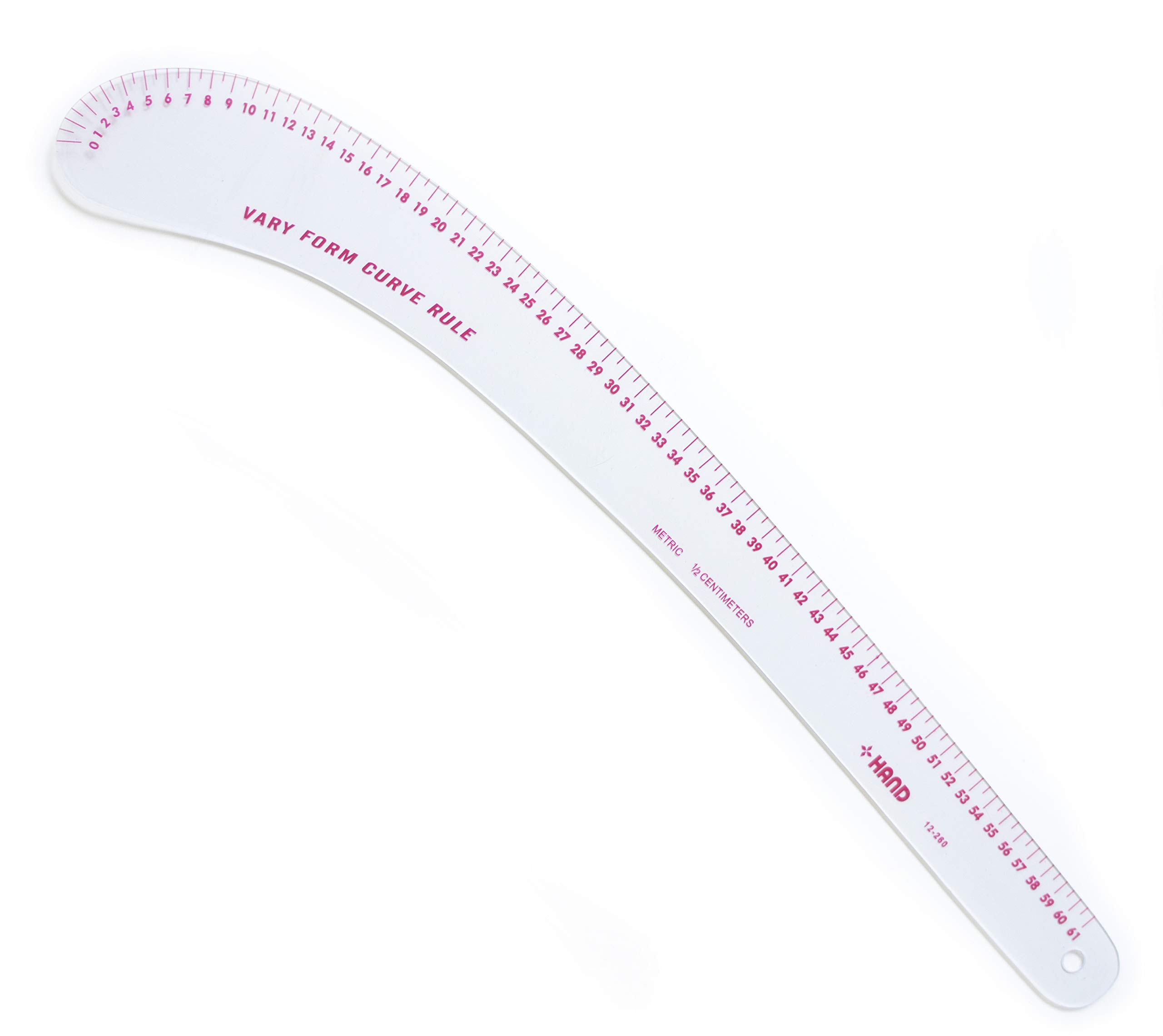 Hand Boys Clear Metric Vary Form Curve Ruler No.12-260, Flexible, 61Cm