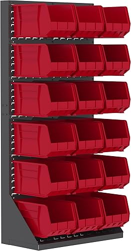 Miniatura 9 de Akro-Mils 30260 AkroBins - Contenedores de plástico para almacenamiento, apilables, (18 x 11 x 10 pulgadas), color rojo, (paquete de 6)