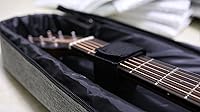 Vista 2 de Bolsa de guitarra acústica de 36 pulgadas, funda de guitarra suave, correa ajustable, color gris