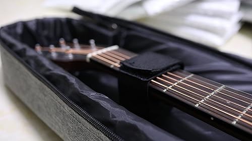 Miniatura 2 de Bolsa de guitarra eléctrica de 39 pulgadas, funda de guitarra de 0.472 in, delgada, suave, ligera, con bolsillos, correas ajustables