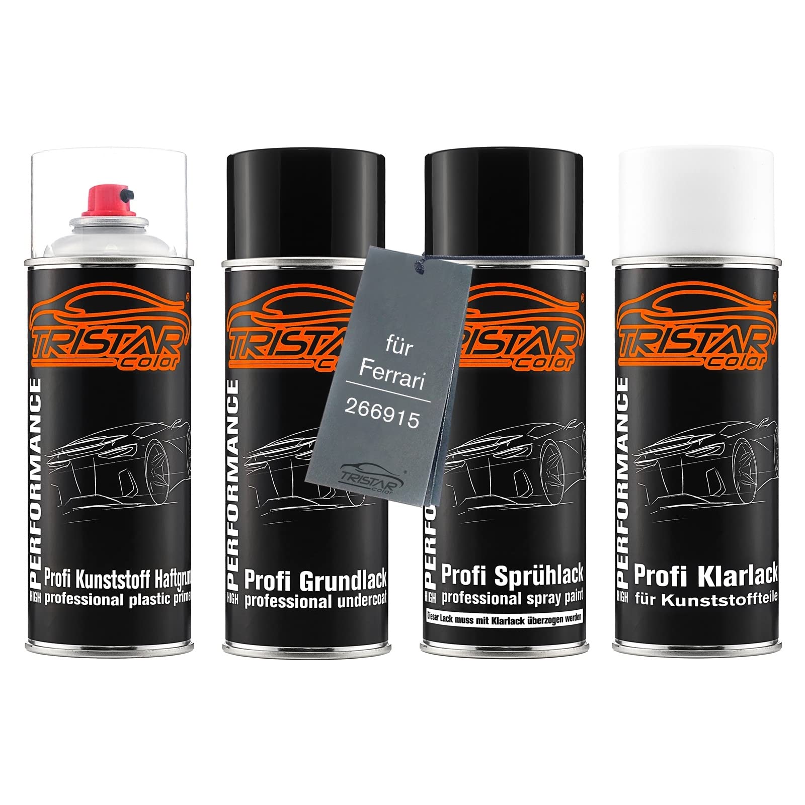 TRISTARcolor Zestaw w sprayu do plastiku do Ferrari 266915 Blu Corsa Pe. | Blu Corsa Perl Metallic, Lakier samochodowy, Zestaw aerozoli do zderzaka/plastiku