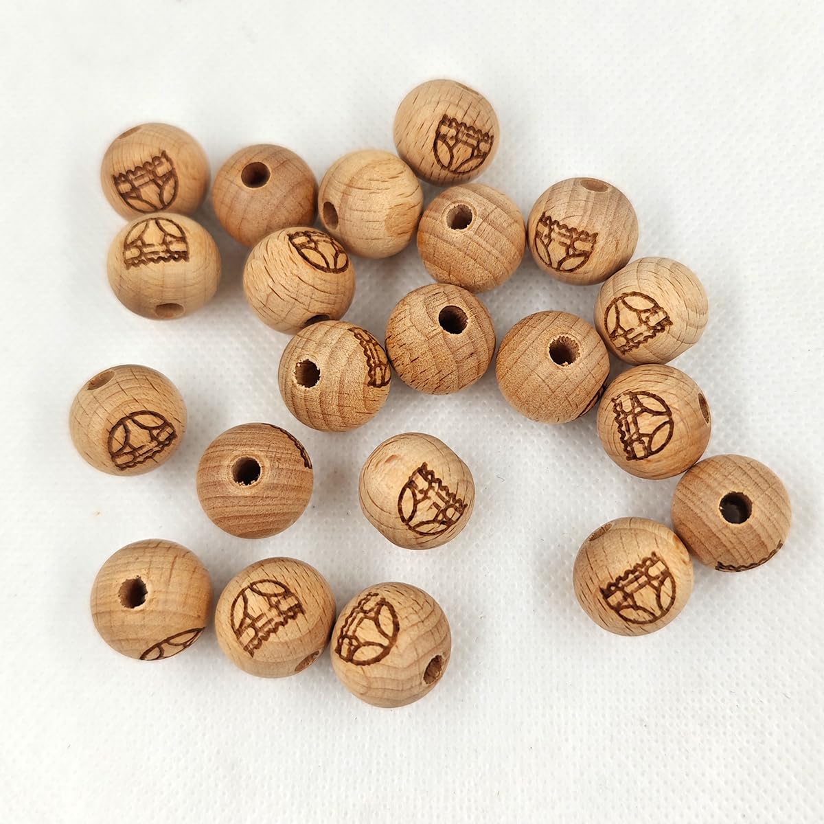 Okrągły koralik z drewna bukowego, okrągły koralik, 18 mm, okrągłe, drewniane, nadrukowane wzory, żółw, perłowe koraliki do wykończenia, brelok, DIY, naszyjnik, biżuteria, ręcznie robione