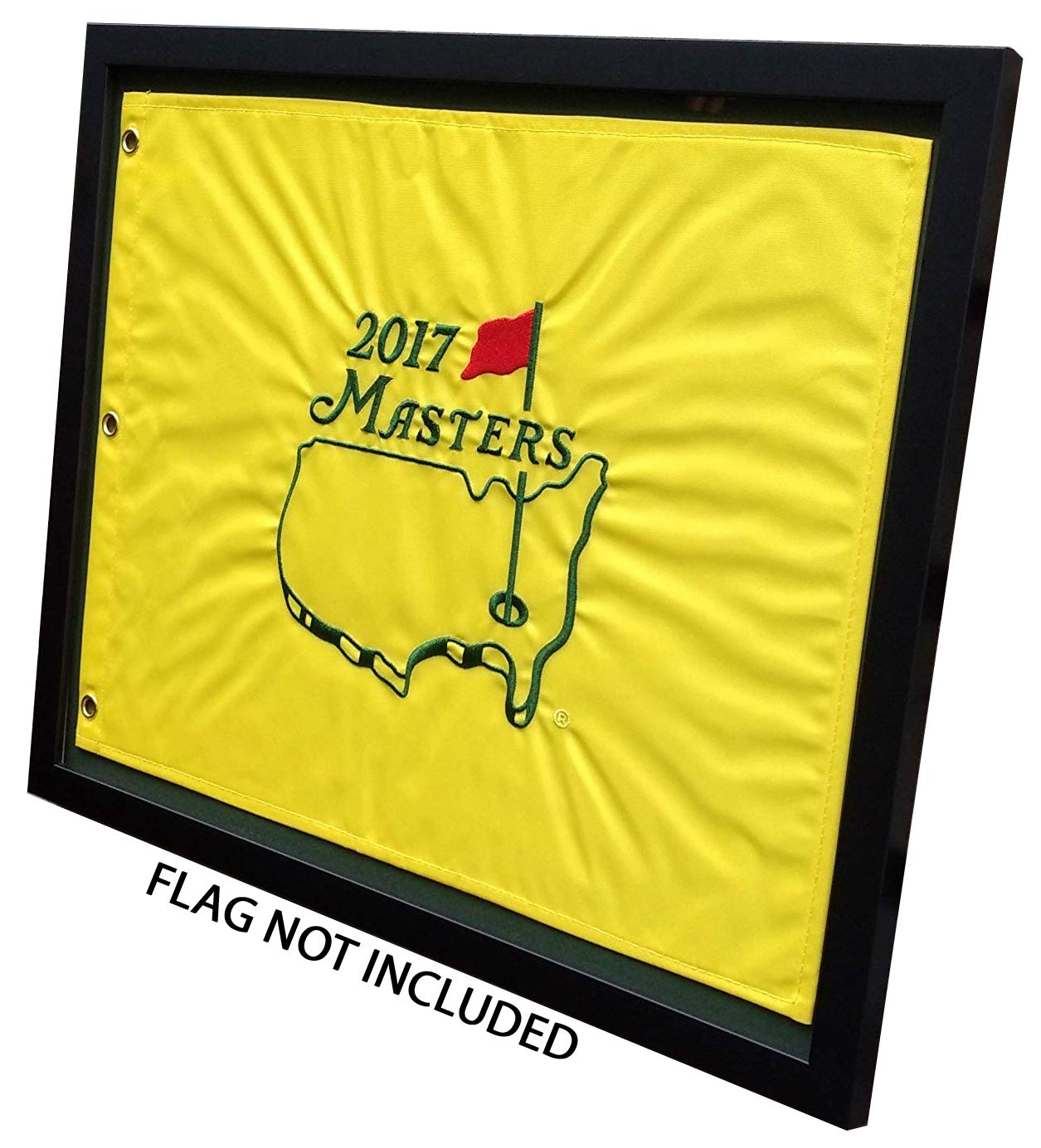 Compact Black Golf Flag Frame, Moulding blk007, Reversible GreenBlack Mat (holds 13x17 Masters