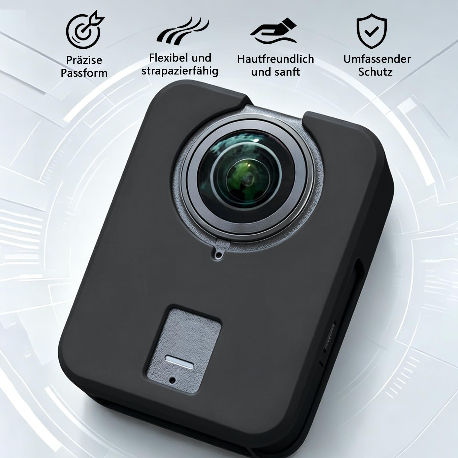 Osmo 360 Coque de protection en silicone pour objectif d'appareil photo - Anti-rayures et anti-chocs - Pour accessoires d'appareil photo DJI Osmo 360