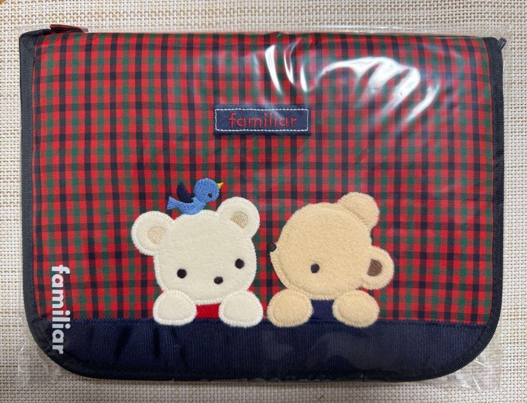 新品タグ付き】familiar ファミリア 母子手帳ケース 003 L 青系 母子